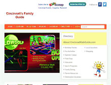 Tablet Screenshot of cincinnatikidsguide.com